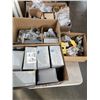 Image 1 : LARGE LOT OF ELECTRICAL  ACCESSORIES - BOXES, CLIPS, BRACKETS, ETC