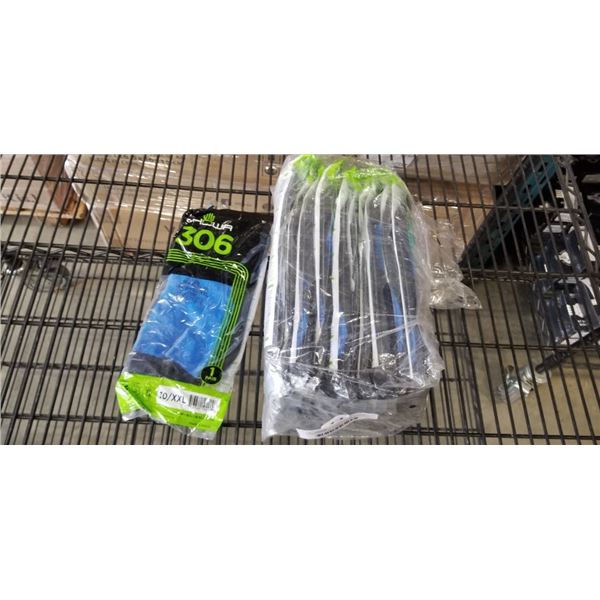 12 NEW PAIRS OF RUBBER WORK GLOVES, XXL