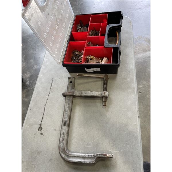 HARDWARE ORGANIZER AND LARGE C-CLAMP