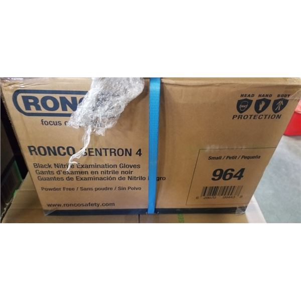 NEW CASE OF RONCO BLACK NITRILE GLOVES