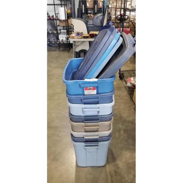 8 TOTES W/ 7 LIDS