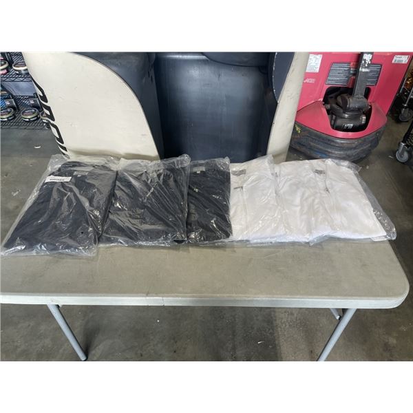 6 NEW SIZE LARGE ZIP UP DRESS SHIRTS WITH POCKETS