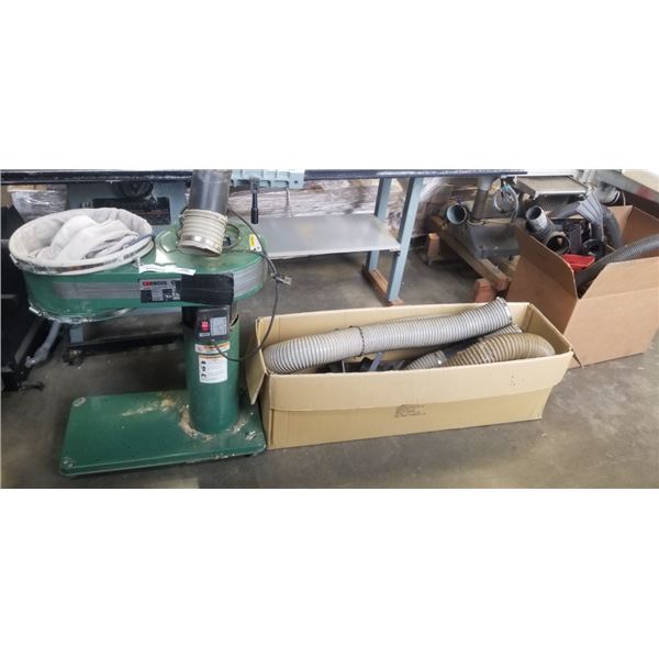 CANWOOD DUST COLLECTOR SYSTEM WITH LOTS OF HOSE AND ATTACHMENTS