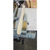 Image 4 : DELTA 10 INCH CONTRACTOR TABLE SAW WITH CUSRTOM BUILT EXTENSION AND GUIDE RAIL ATTACHED, WORKING