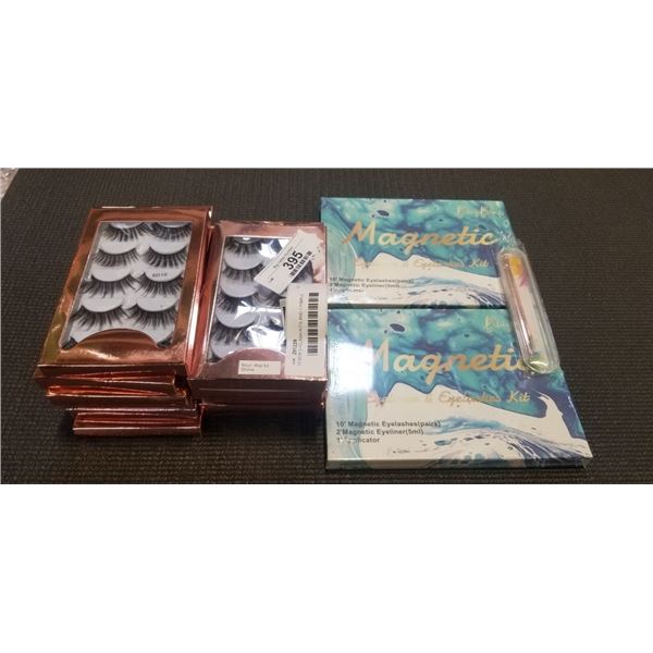 13 NEW EYELASH KITS AND 1 PIMPLE POPPER KIT