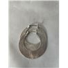 Image 2 : PAIR OF BRUSHED STERLING SILVER HOOP EARRINGS MARKED 925