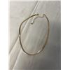 Image 1 : GOLD PLATED FLAT CHAIN CHOKER NECKLACE, UNMARKED 15-17" LENGTH