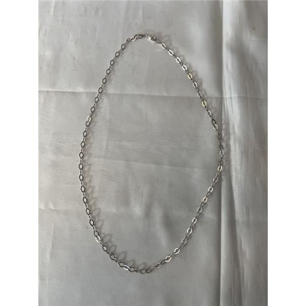 STERLING SILVER LINK CHAIN NECKLACE 24" LENGTH MARKED 925 ITALY