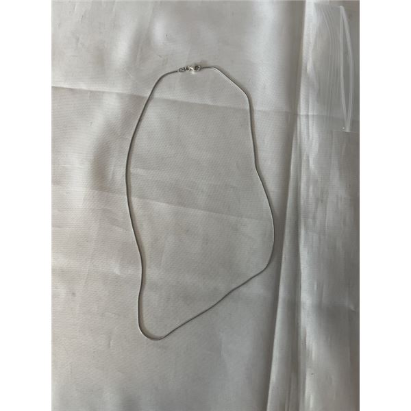 925 STERLING SILVER SNAKE SKIN CHAIN NECKLACE, EXCELLENT CONDITION 19" LENGTH
