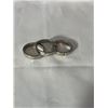 Image 1 : 3 STAINLESS STEEL W/ STONES RING BANDS SIZE 8, AS NEW