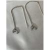 Image 2 : PAIR OF STERLING SILVER DANGLING DOLPHINS EARRINGS