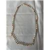 Image 1 : GOLD PLATED LINKS W/ PEARLS AND FACETED GLASS BEADS NECKLACE 26" LENGTH