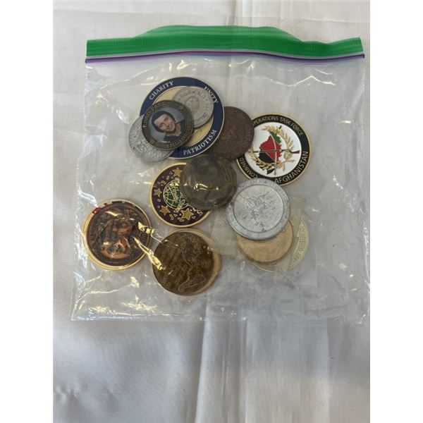 BAG OF ASSORTED TOKENS
