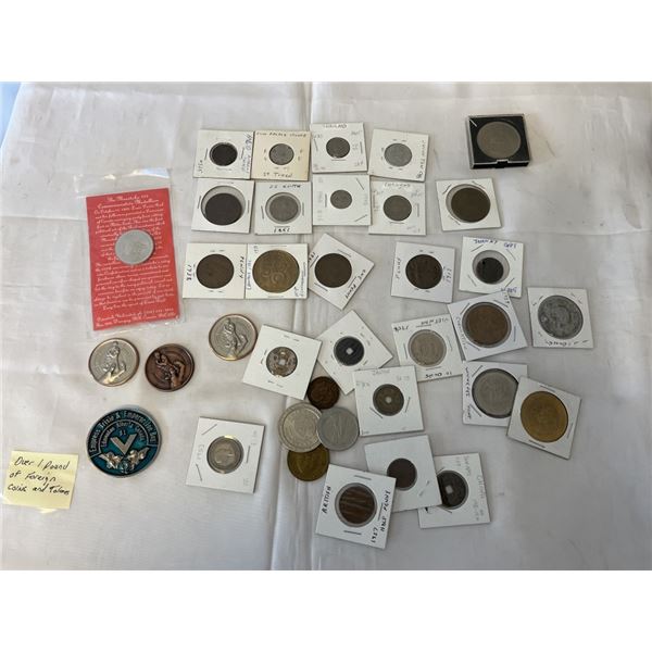 OVER 1LB FOREIGN COINS AND TOKENS