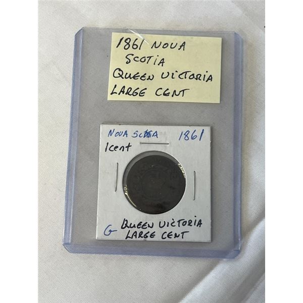 1861 NOVA SCOTIA QUEEN VICTORIA LARGE CENT
