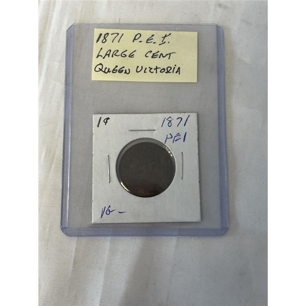 1871 PEI QUEEN VICTORIA LARGE CENT