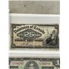Image 2 : CANADA 1900 SHINPLASTER 25 CENT AND 1935 KING GEORGE VI ONE DOLLAR NOTES