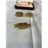 Image 4 : GOLD TONE CUFF LINKS AND TIE CLIP AND LIBERTY HEAD COIN COLLECTION
