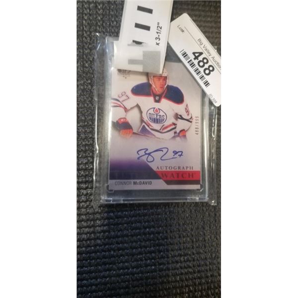 CONNOR MCDAVID CARD - UNAUTHENTIC, REPRINT