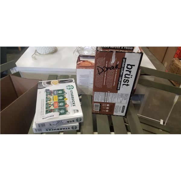 PROTEIN SHAKES AND 2PKS STARBUCKS COFFEE CAPSULES