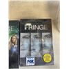 Image 5 : FRINGE TV SERIES, SEASON 1,2,3 AND STACK OF POPCORN BUCKETS