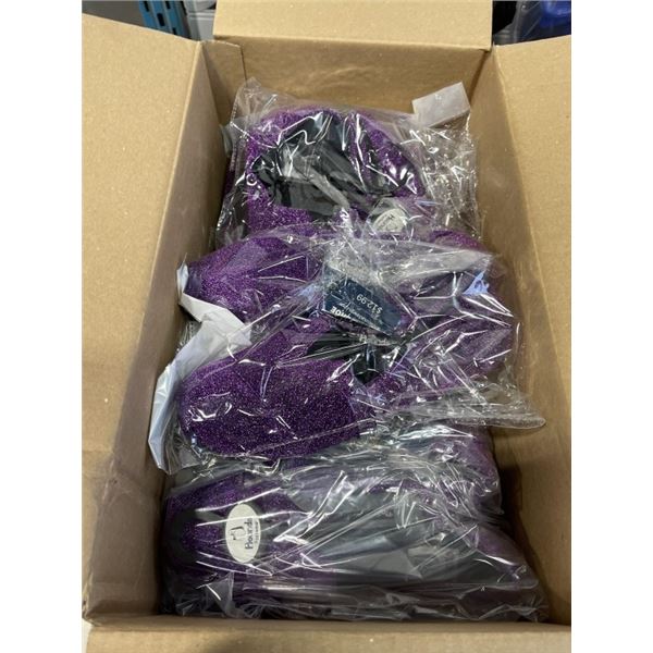 NEW CASE OF 15 PURPLE SETS OF SHOES SIZE 9-10