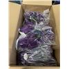 Image 1 : NEW CASE OF 15 PURPLE SETS OF SHOES SIZE 9-10