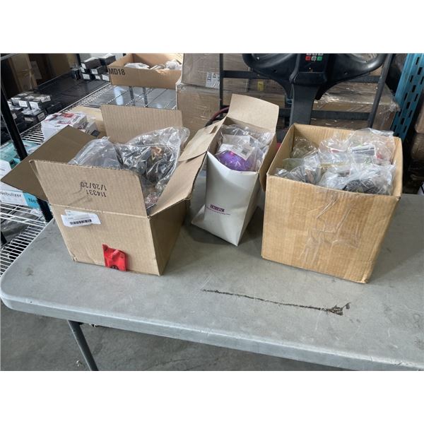 3 BOXES OF ASSORTED NEW CAKE TOPPER ORNAMENTS AND FIGURES ETC