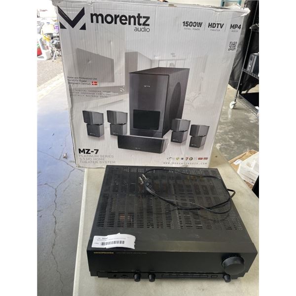 MORENTZ MZ-7 AUDIO SOUND SYSTEM AND AUDIO VIDEO AMPLIFIER