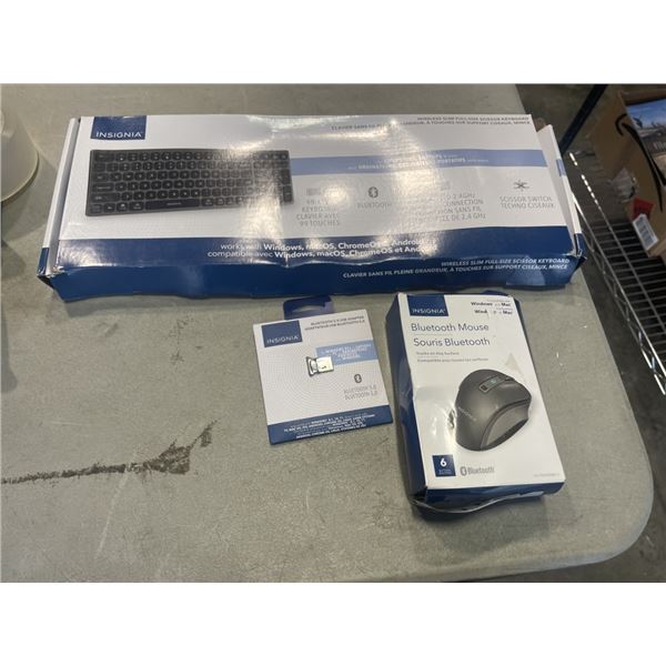 INSIGNIA WIRELESS KEYBOARD AND MOUSE COMBO WITH BLUETOOTH ADAPTER