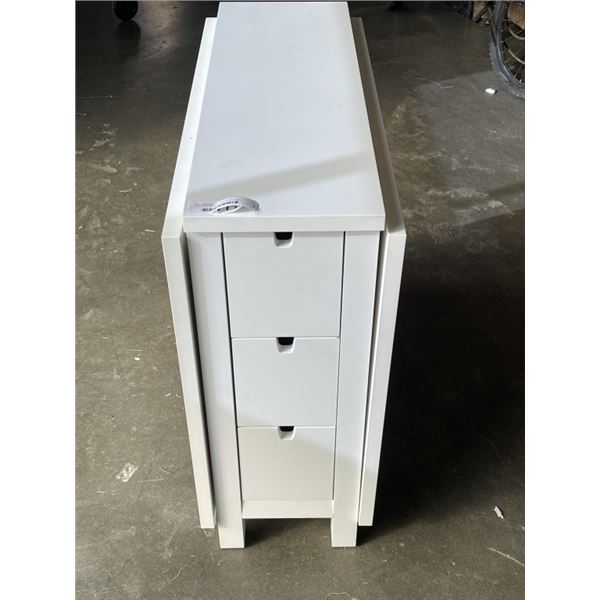 DROP LEAF DINING TABLE W/ DRAWER STORAGE