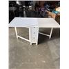 Image 2 : DROP LEAF DINING TABLE W/ DRAWER STORAGE