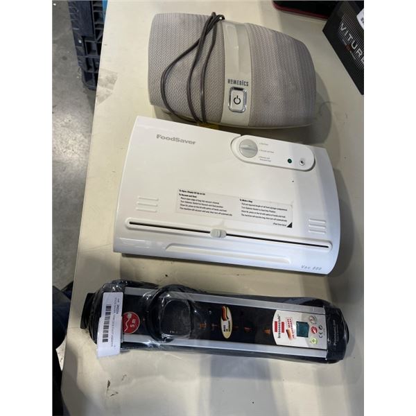 FOOD SAVER, HOMEDICS FOOT VIBRATER, AND POWER CORD