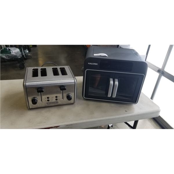 KALORIK AIR FRIER AND 4 SLIVE TOASTER