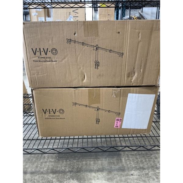 2 VIVO TRIPLE MONITOR DESK MOUNTS