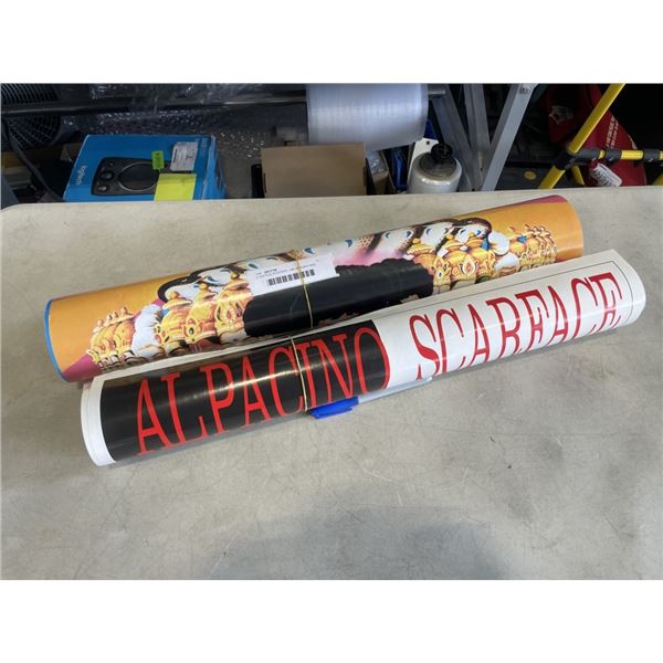 2 VINTAGE POSTERS, JIMI HENDRIX AND SCARFACE