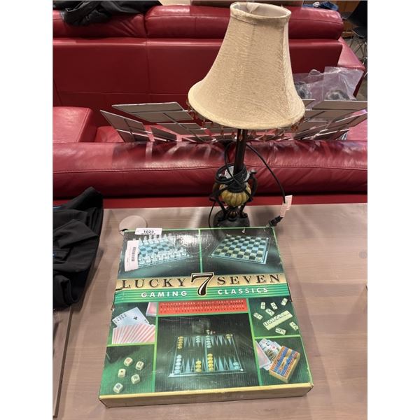LUCKY 7 BOARD GAME AND DESKTOP TABLE LAMP
