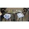 Image 2 : 3PC GLASS TOP BAR HEIGHT BISTRO SET