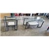 Image 1 : GLASS TOP MODERN TWO TIER COFFFE TABLE AND ENDTABLE SET