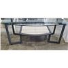 Image 3 : GLASS TOP MODERN TWO TIER COFFFE TABLE AND ENDTABLE SET