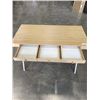 Image 2 : BAMBOO TOP 3 DRAWER HALL TABLE / DESK