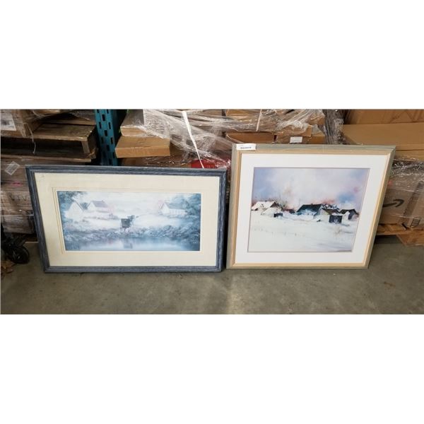 2 FRAMED SCENIC PRINTS - 1 SIGNED W/ CERTIFICATE