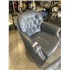 Image 3 : GENUINE REID LEATHER  ARM CHAIR AND FOOTSTOOL