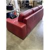 Image 10 : RED LEATHER NATUZZI SOFA  AND LOVE SEAT