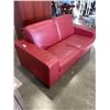 Image 3 : RED LEATHER NATUZZI SOFA  AND LOVE SEAT