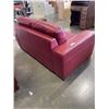 Image 6 : RED LEATHER NATUZZI SOFA  AND LOVE SEAT