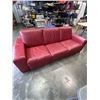 Image 7 : RED LEATHER NATUZZI SOFA  AND LOVE SEAT