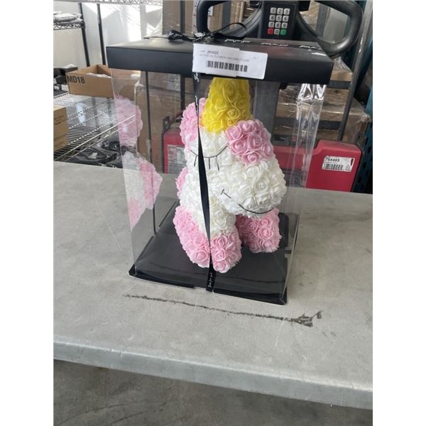 ARTIFICIAL FLOWER UNICORN FIGURE