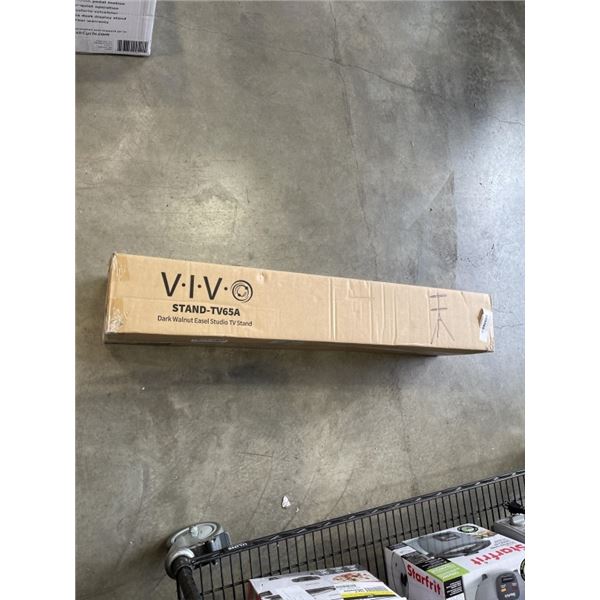 VIVO DARK WALNUT EASEL STUDIO TV STAND