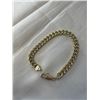 Image 2 : NEW 14K GOLD PLATED 7.5MM CUBAN LINK BRACELET, 8" LONG
